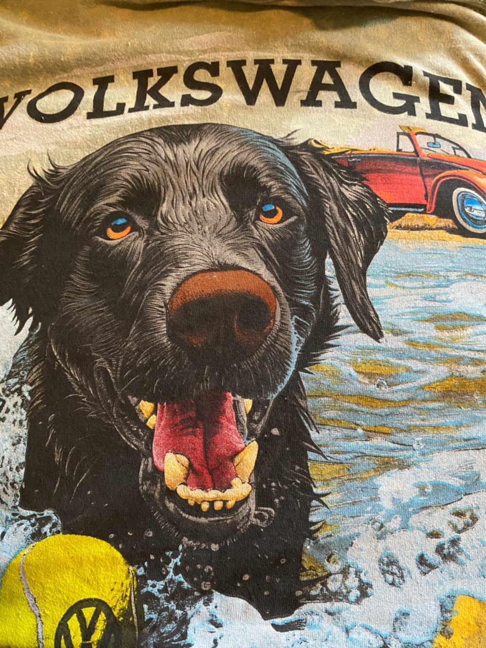 🆕 Volkswagen Labrador Retriever Dog  Summer Lake Swim unisex T shirt
